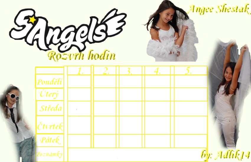 Angee rozvrh
